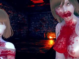 Provokatívne undead zombi holky chcieť na jesť vy nažive: hd x menovitý klip f6