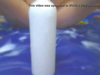 Outstanding Webcam Latina Squirting and Eating Milky Cum (pt. 2)