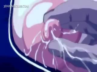 Drie heet naar trot studs neuken een koket anime onder water-