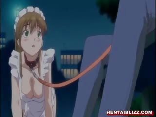 Young Hentai Maid In A Leash Gets Forced To Suck Hard putz