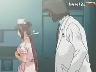 Enchanting manga nurse gets fucked