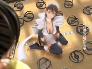Kinky 3D Anime Maid Sucking pecker