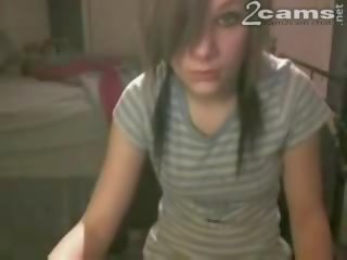Vui tươi thiếu niên với hoàn hảo ngực trò chuyện trên webcam!